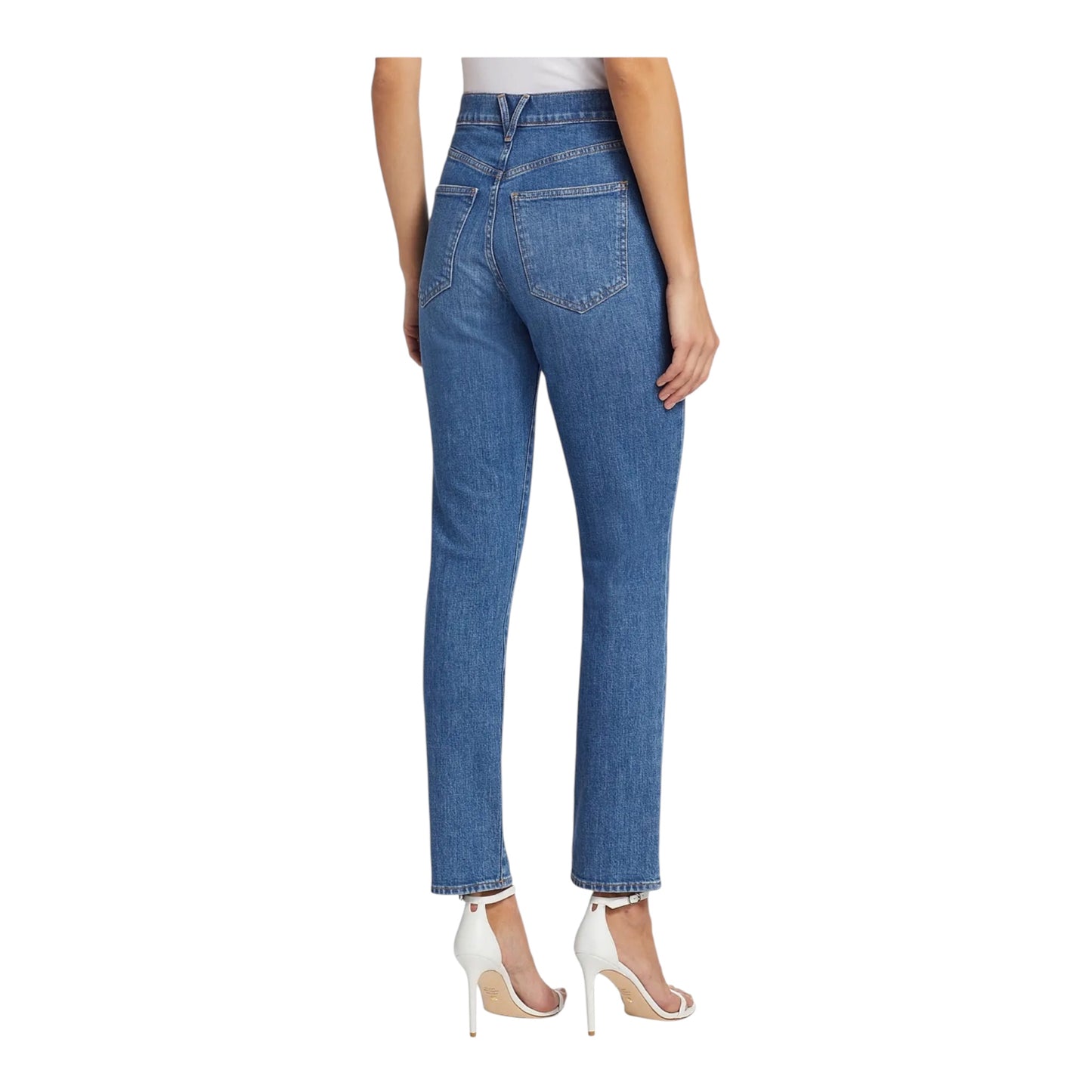 Alenah High-Rise Stretch Straight-Leg Jeans size 27