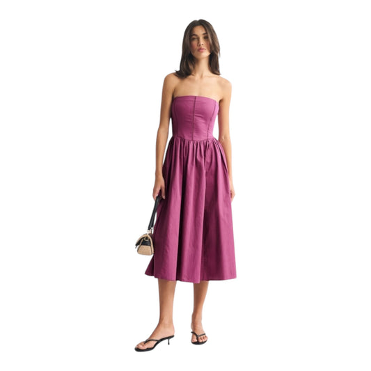 Bra-Free Dipped-Waist Midi Dress size Large