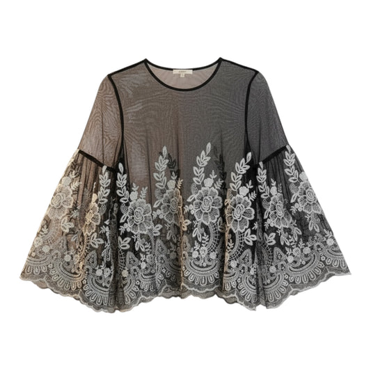 Mesh Embroidered Top size Medium