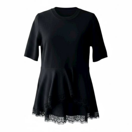 Peplum Short Sleeve size Large