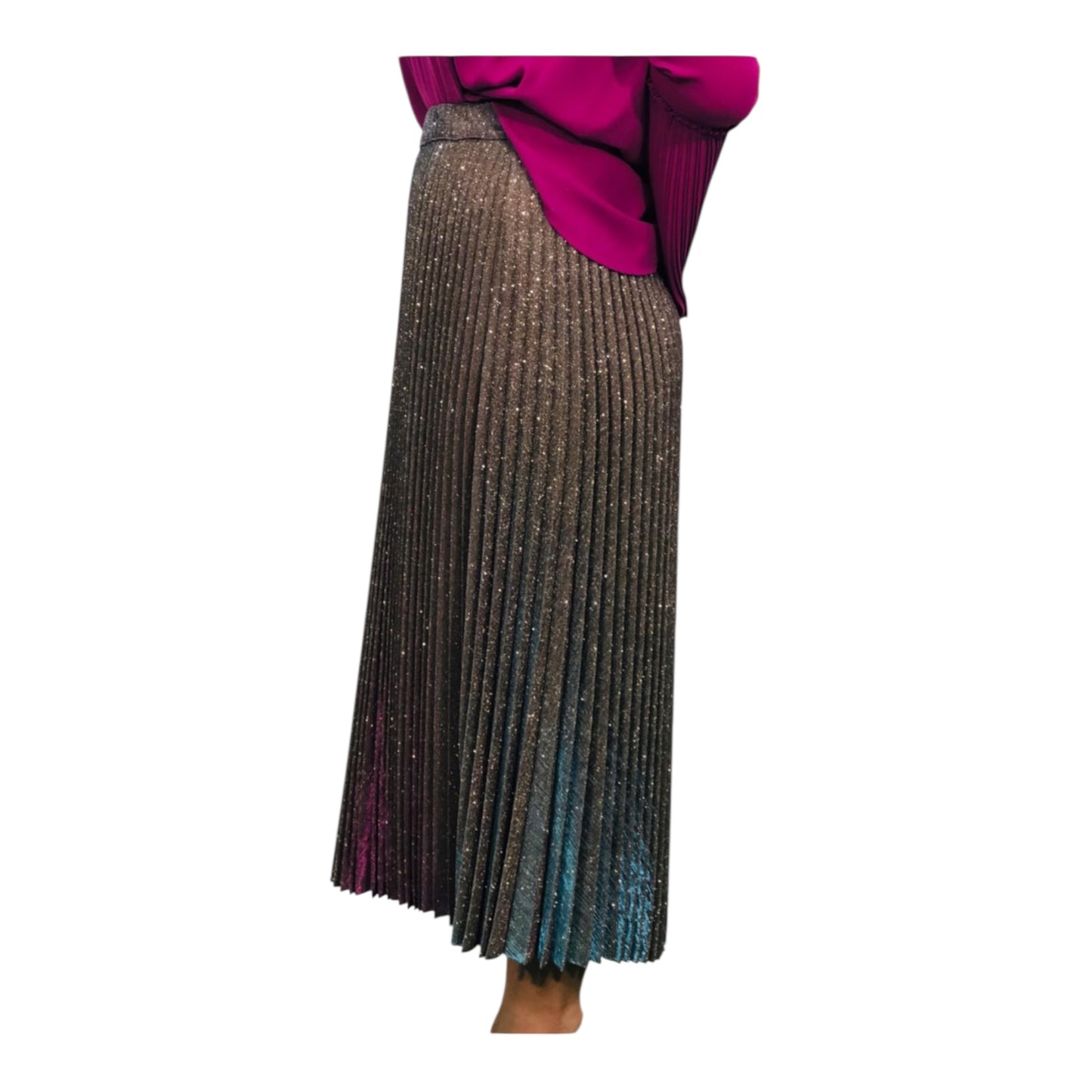 Metallic Maxi Skirt size Large New with Tags