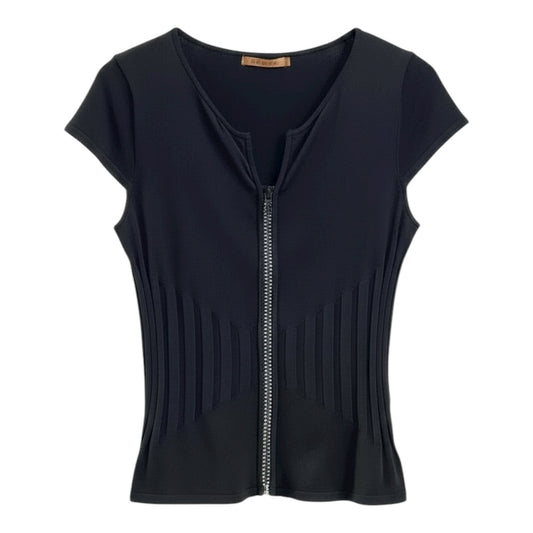 Rhinestone Zipper Top size Large