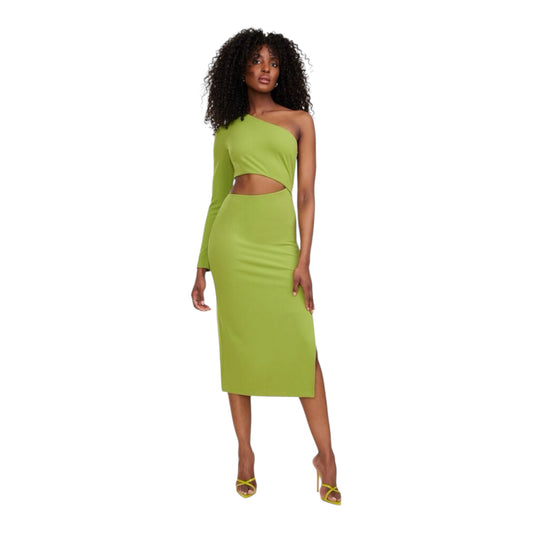 One Shoulder Cut Out Midi Dress size Medium