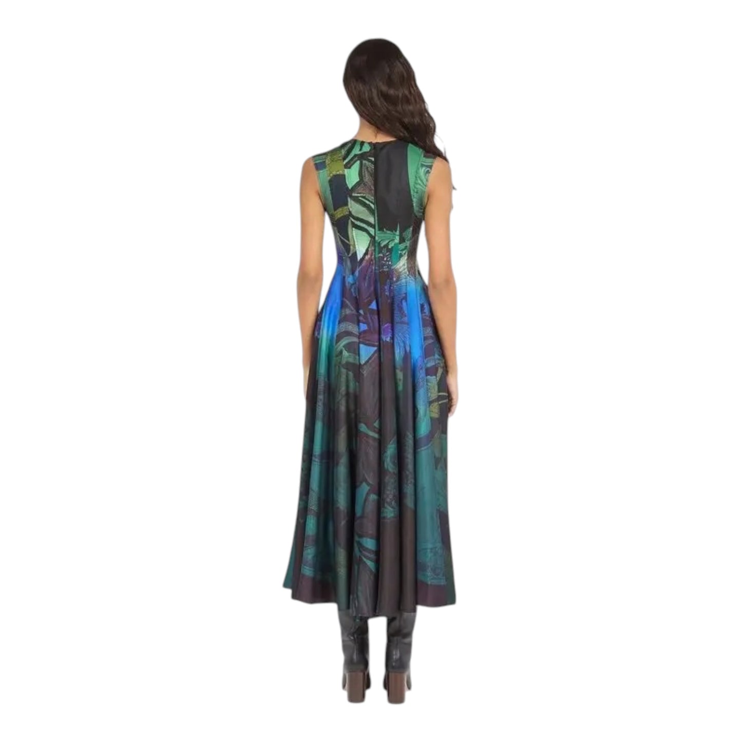 Sleeveless Graphic Print Long Dress size 40