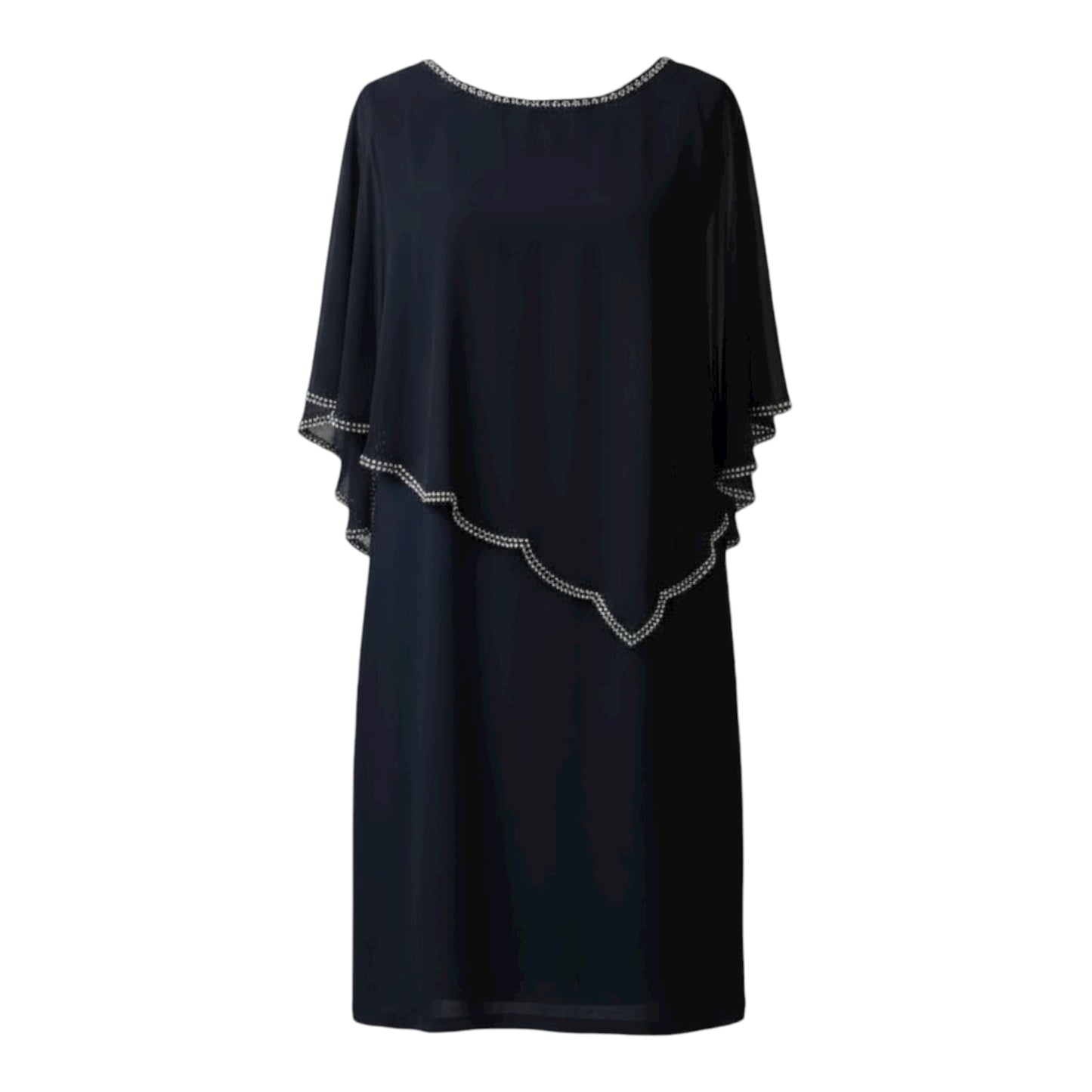 Sequin Trim Cape Dress size Medium