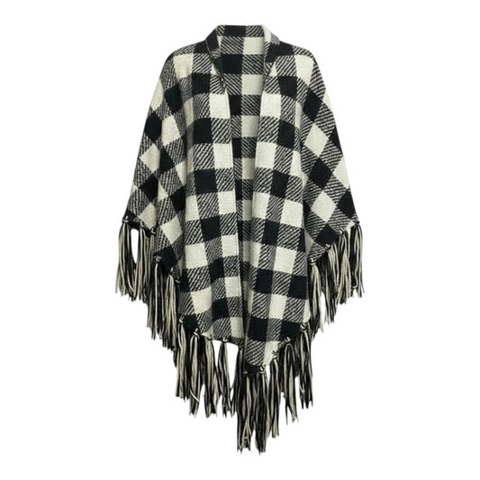 Plaid Tassel Shawl One Size