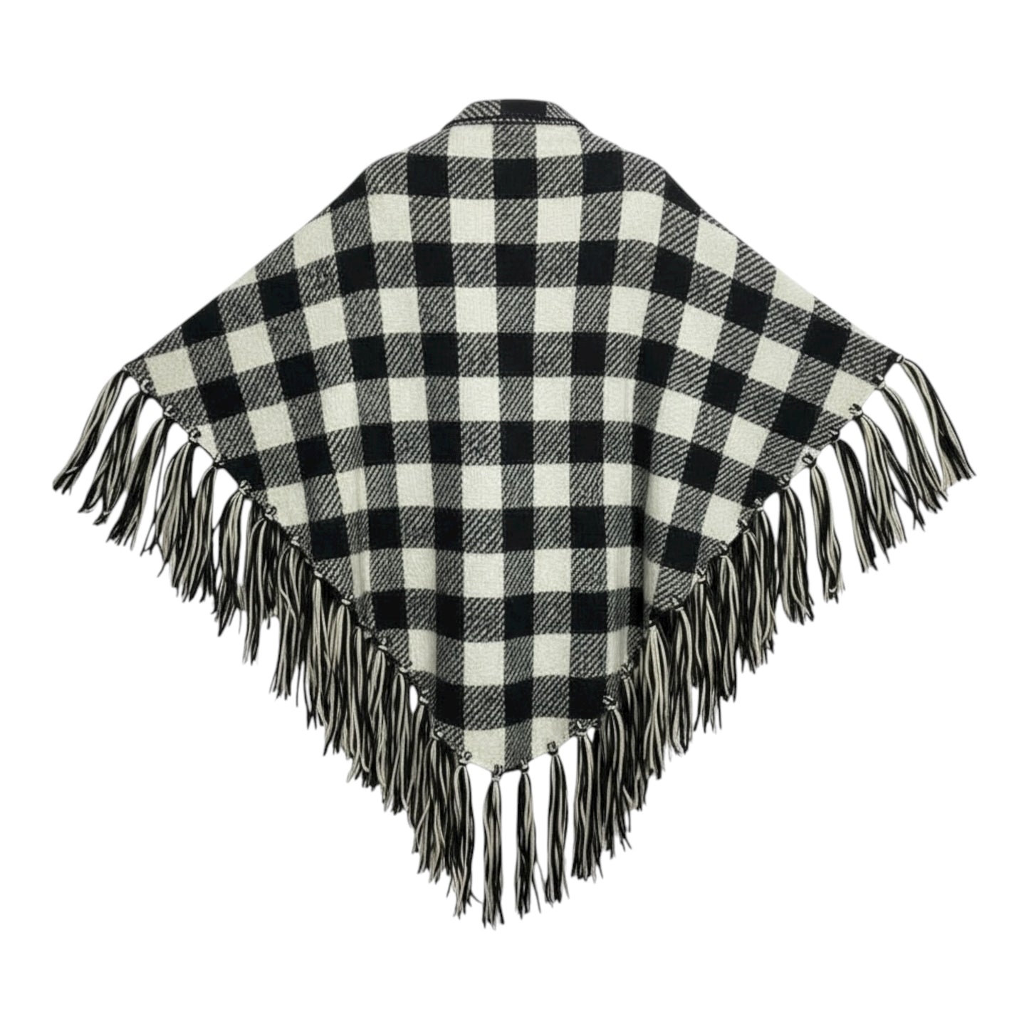 Plaid Tassel Shawl One Size