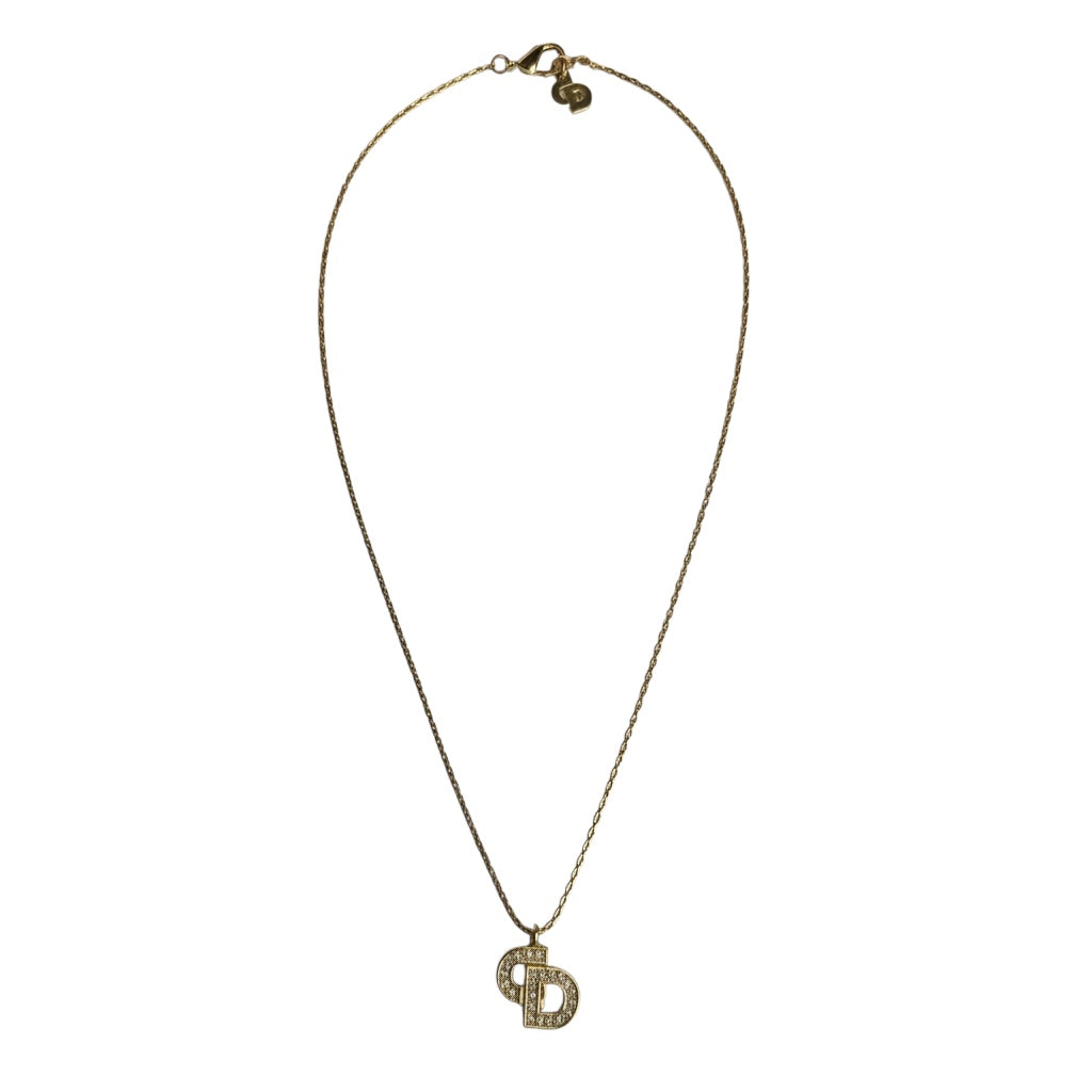 Crystal CD Logo Necklace