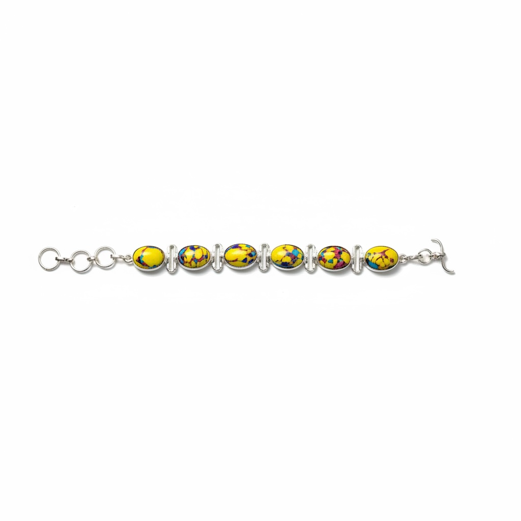 925 Mosaic Jasper Gemstone Braclet
