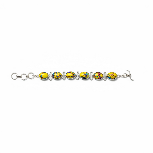 925 Mosaic Jasper Gemstone Braclet