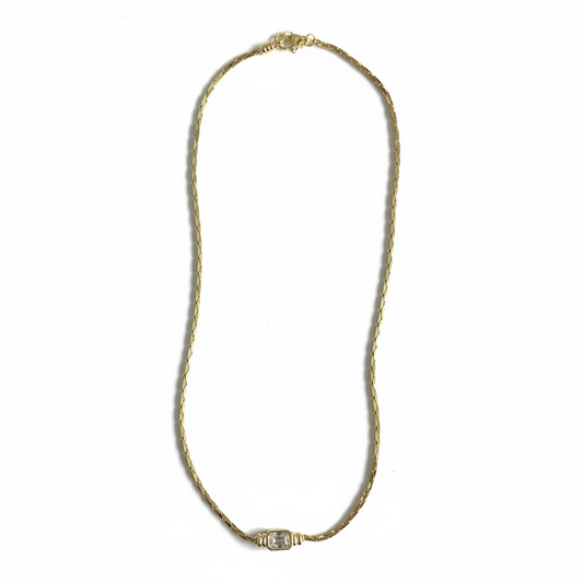 Olive & Pepper Gem Necklace