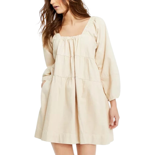 Beige Denim Dress Size M