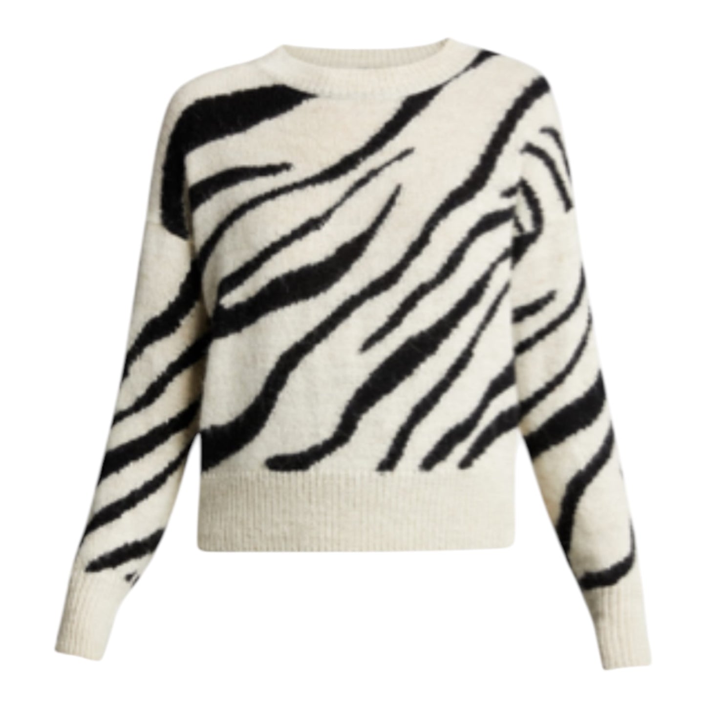 Genna Zebra-Print Alpaca Sweater size 44