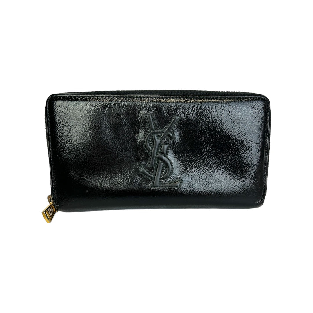 Embossed Logo Zip Around Wallet