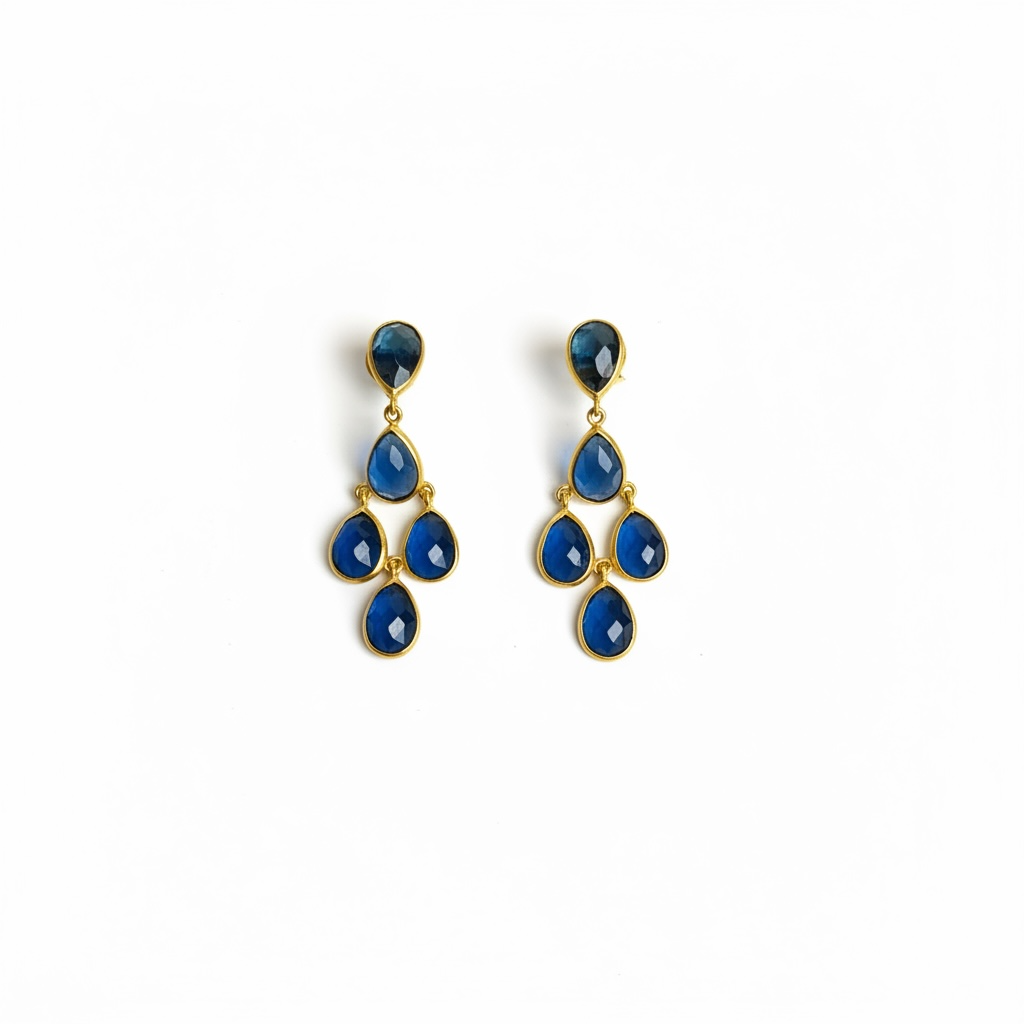 Multi Stone Drop Earrings