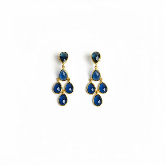 Multi Stone Drop Earrings
