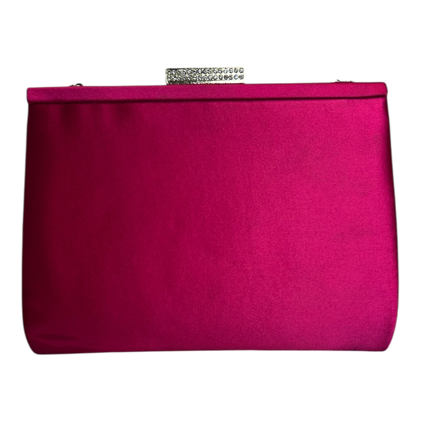 Satin Crystal Frame Clutch