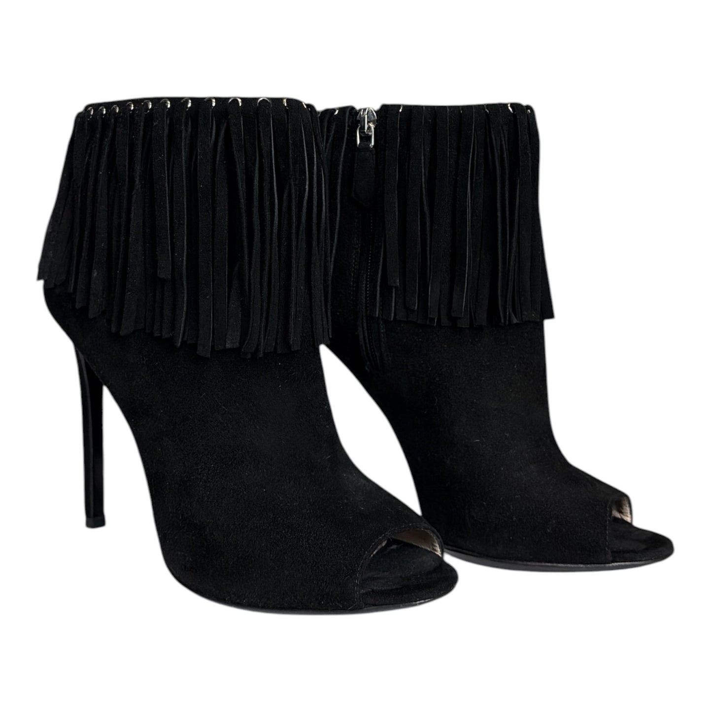 Suede Fringe Booties size 37.5