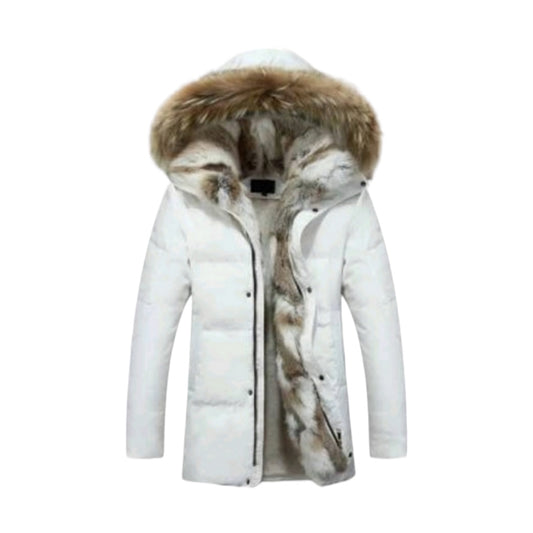 Faux Fur Down Coat Medium