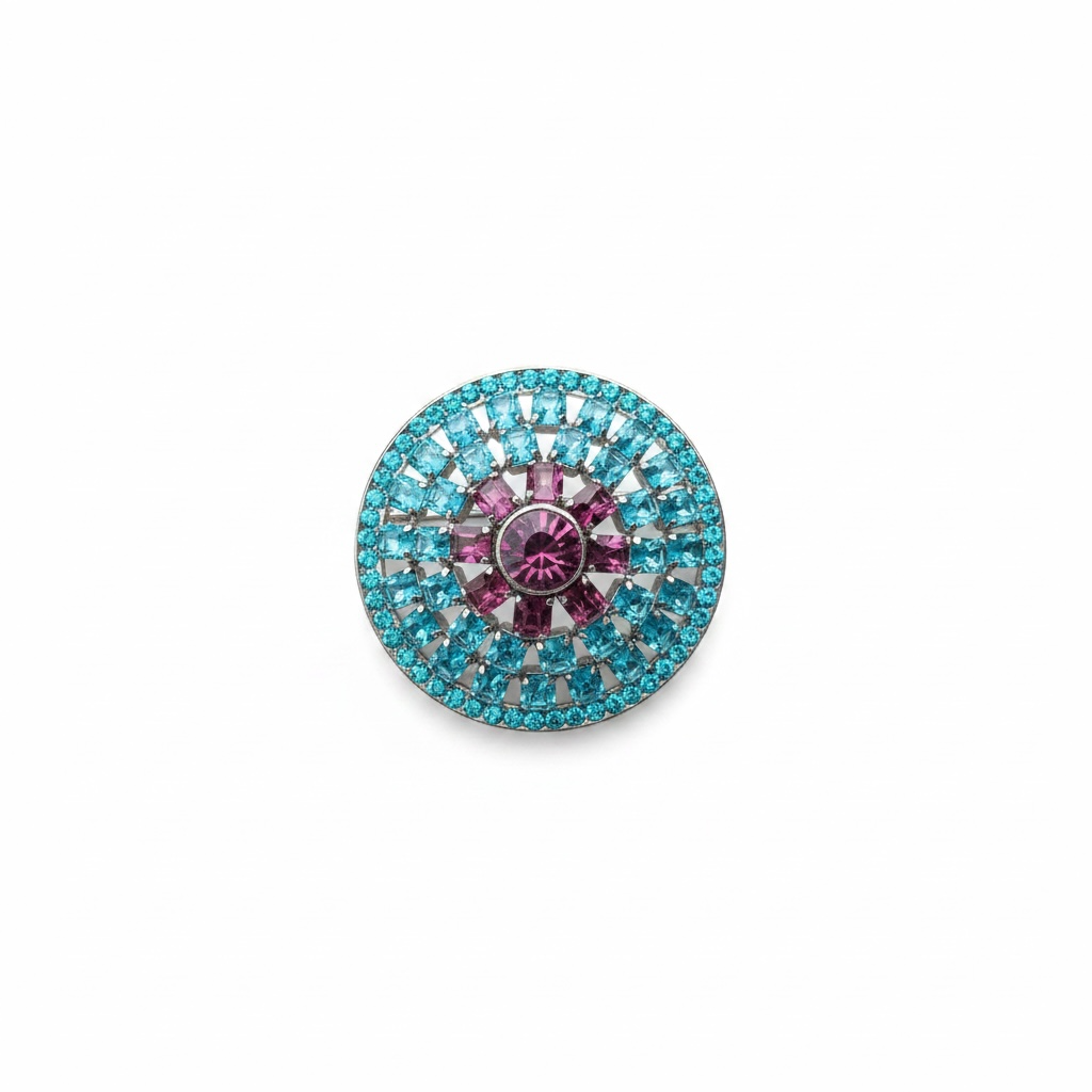 Layered Crystal Brooch