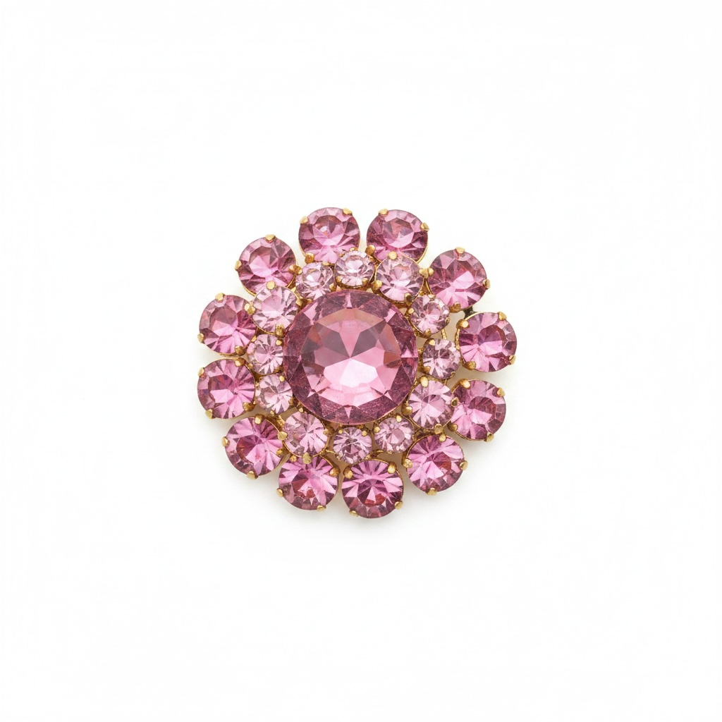 Flower Crystal Brooch