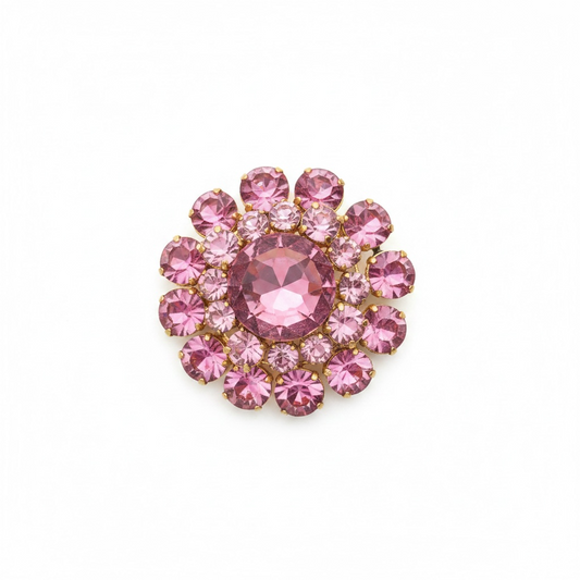 Flower Crystal Brooch