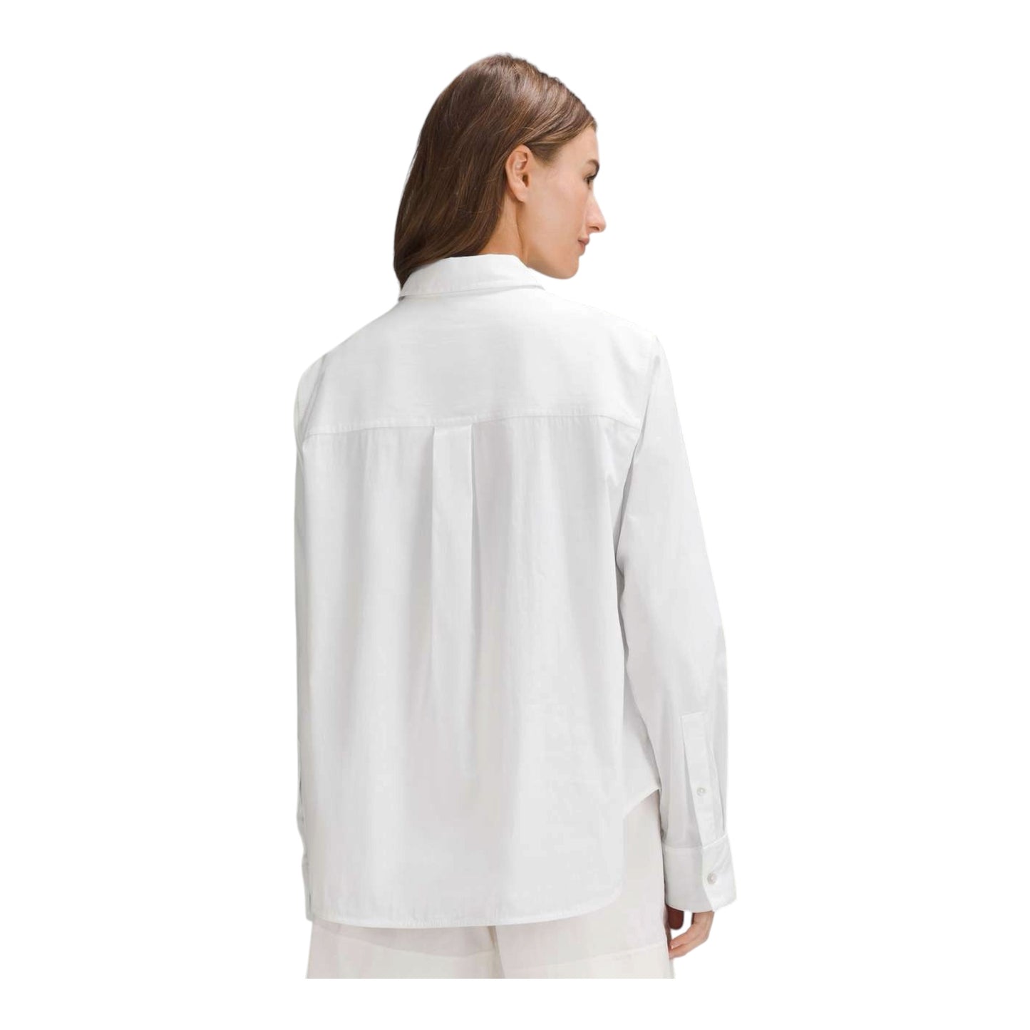 Relaxed-Fit Cotton-Blend Poplin Button-Down Shirt size Large