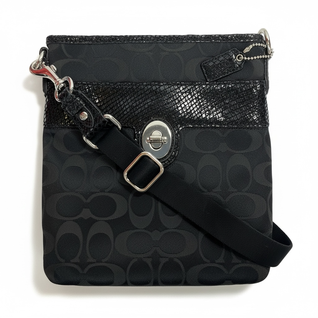 Python Embossed Monogram Crossbody