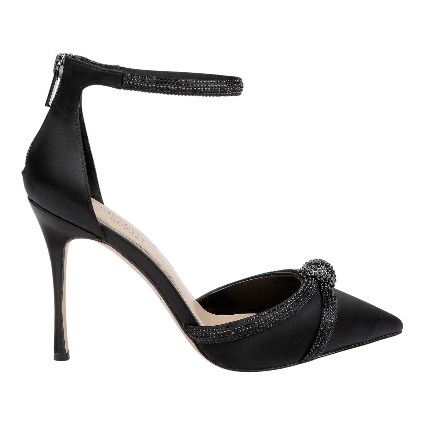Geena Crystal Embellished Pointed Toe Ankle Strap Pump size 7.5