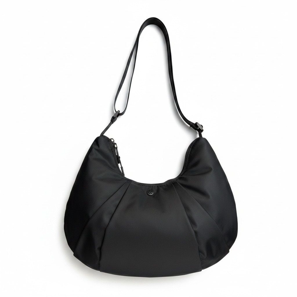 Nylon Crescent Shoulder Bag