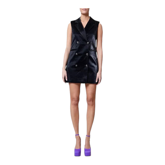 Ivra Faux-Leather Sleeveless Blazer Dress size 6 New with Tags
