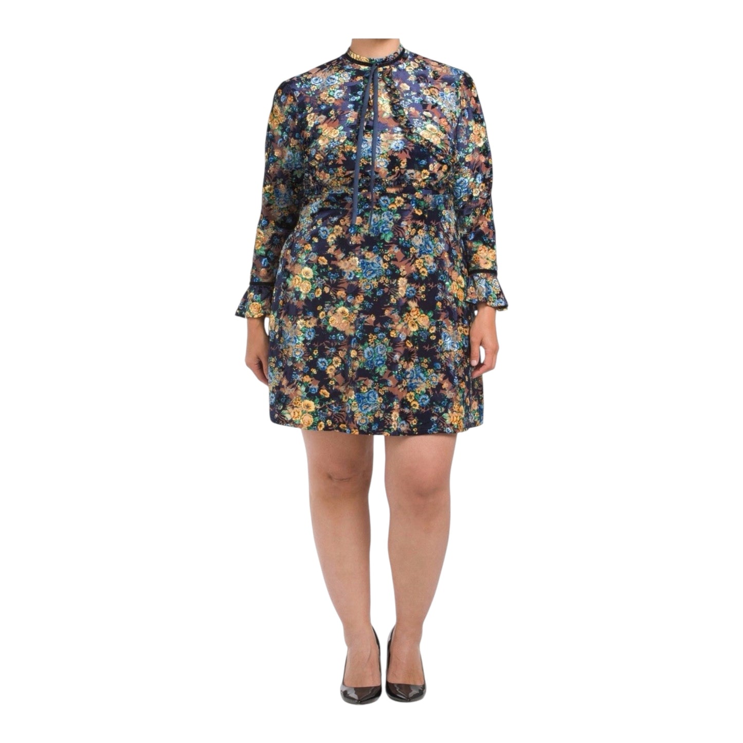 Velvet Burnout Floral Dress size Large