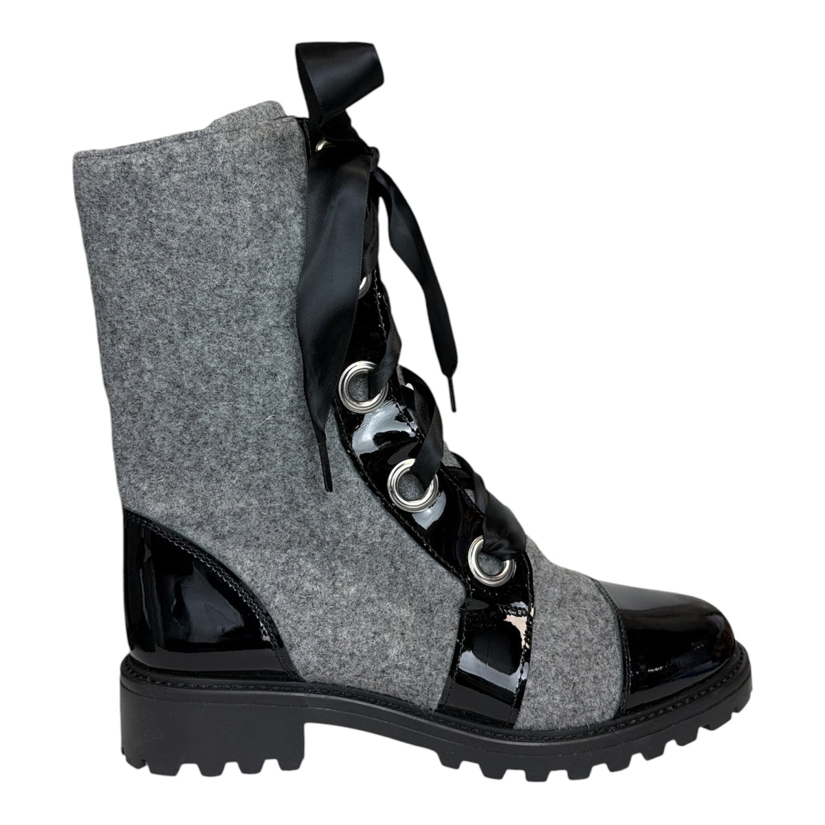 Wool and Patent Boots size 40