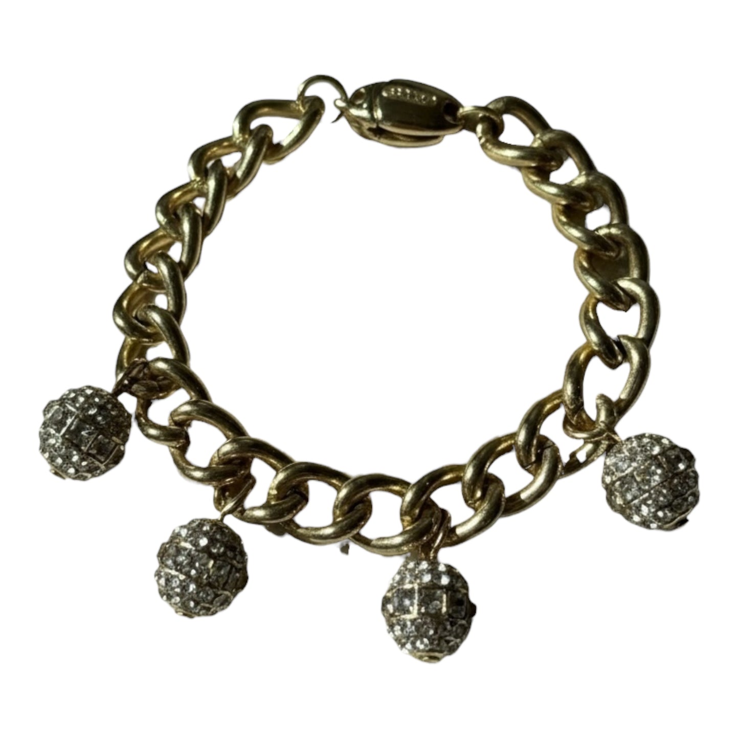 Rhinestone Ball Necklace and Magnetic Bracelet Set