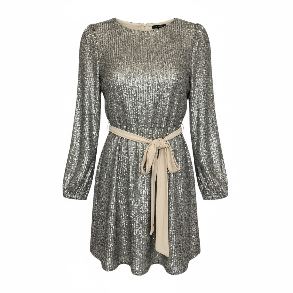 Belted Sequin Dress size L