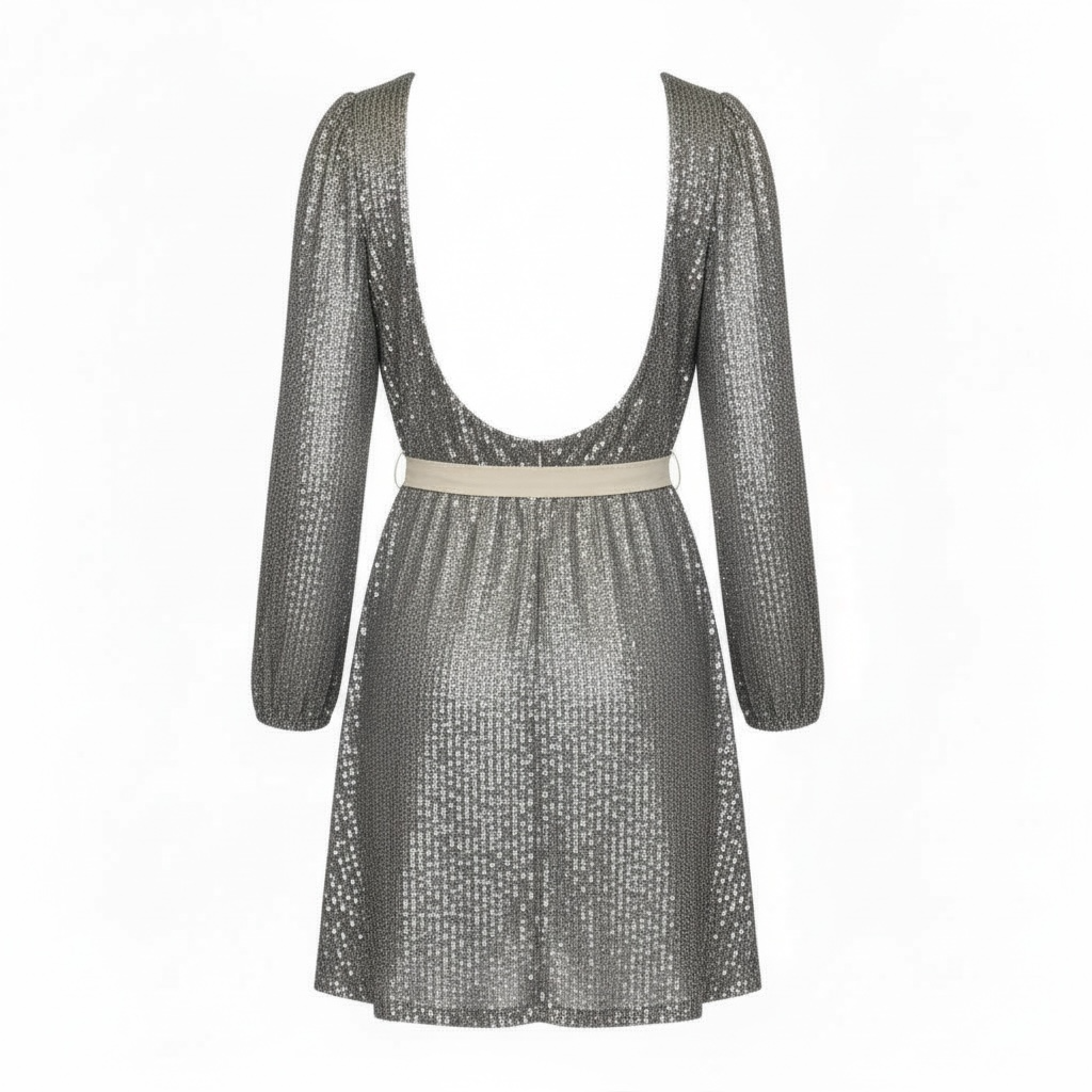Belted Sequin Dress size L