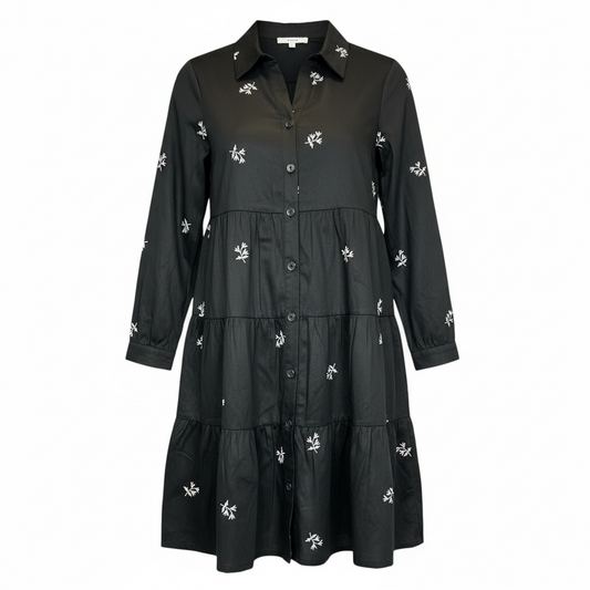 Embroidered Tiered Dress size XS NWT