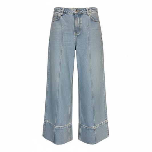 Wide Leg Cuff Jeans size 8