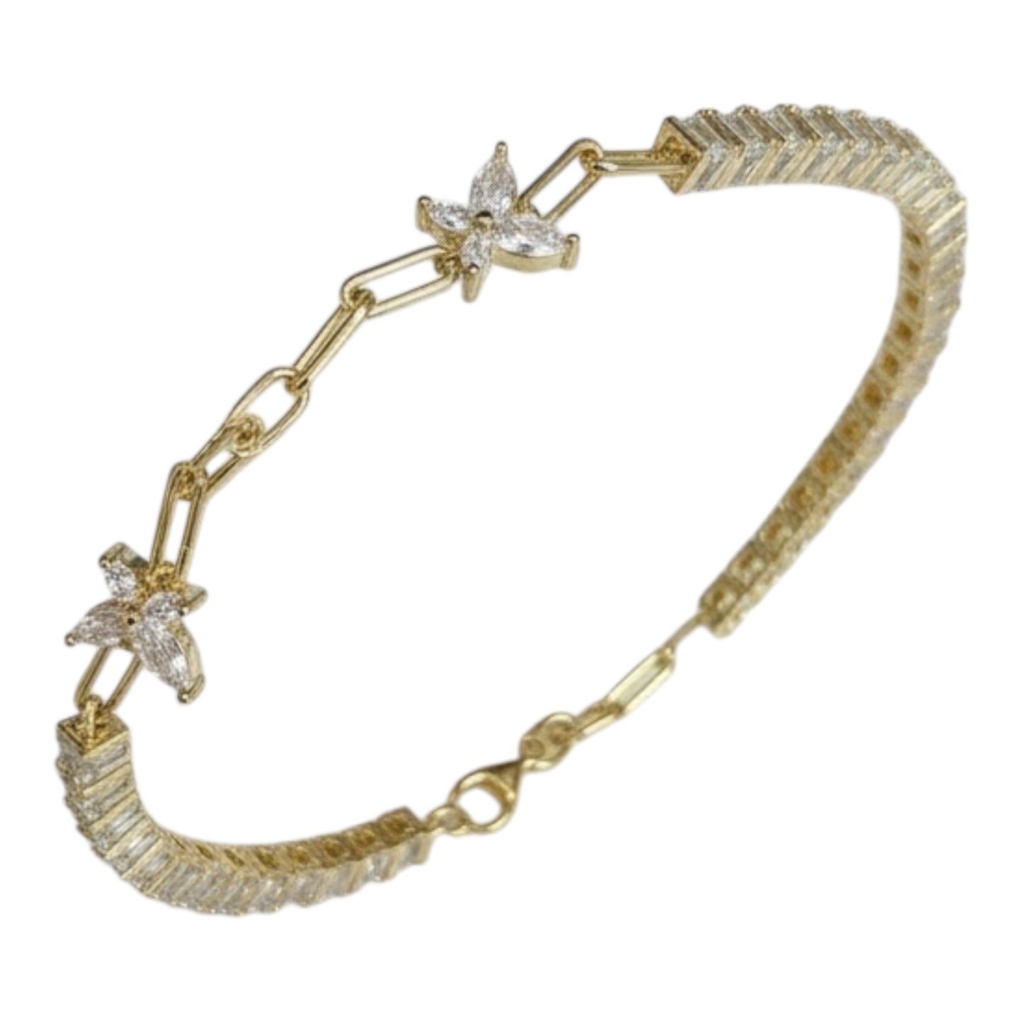 925 Butterflies and Crystals Braclet