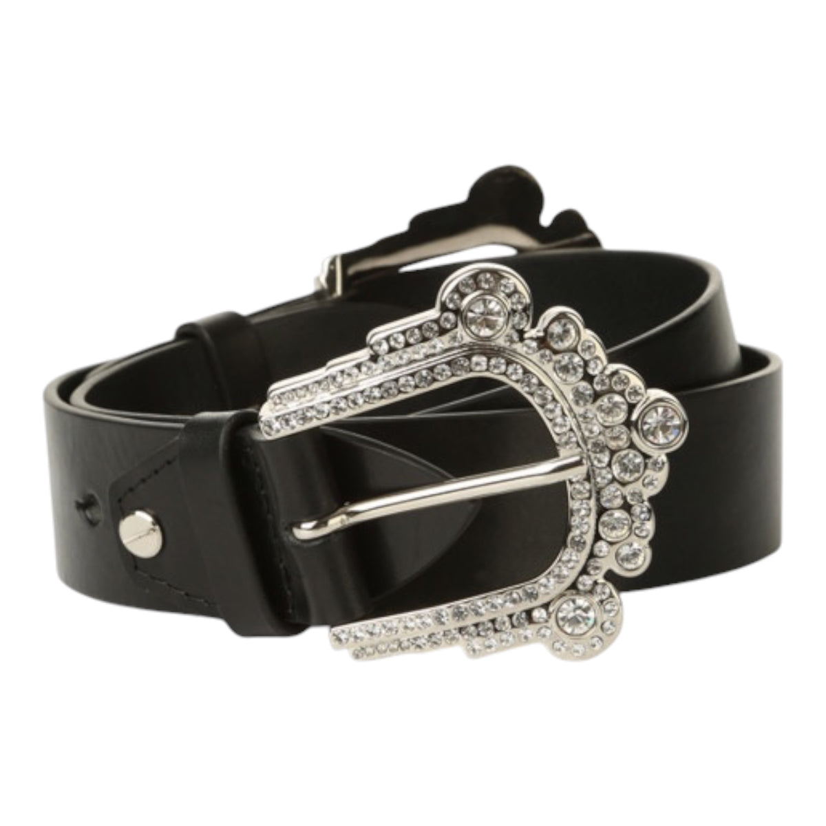 Bull Double Jewel Buckle Leather Belt size 90