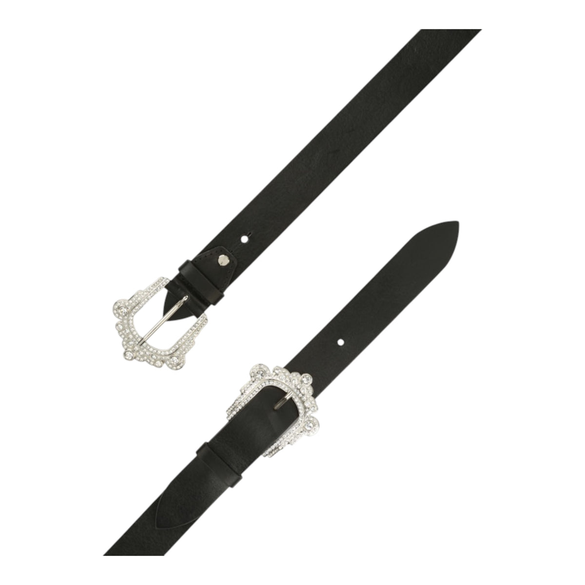 Bull Double Jewel Buckle Leather Belt size 90