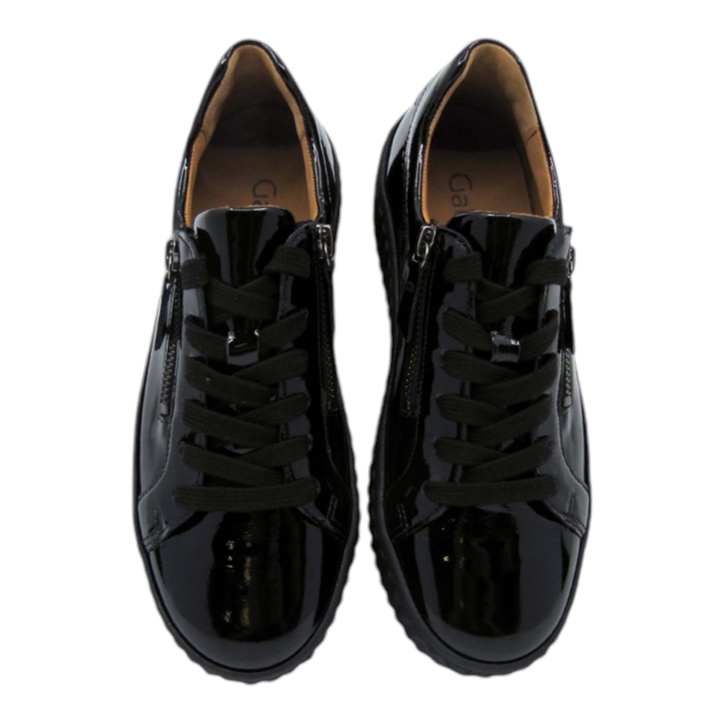 Patent Leather Zipper Sneakers size 8