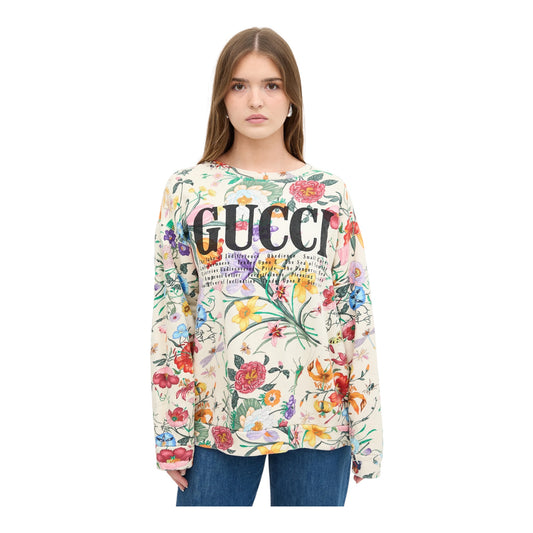 Floral Logo Crewneck Sweatshirt size Small
