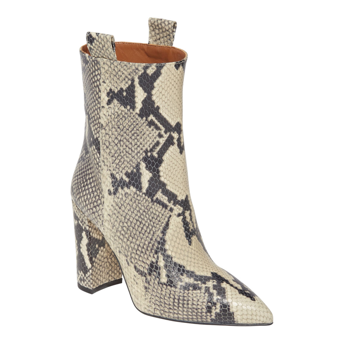 Snake Textured Leather Bootie size 40