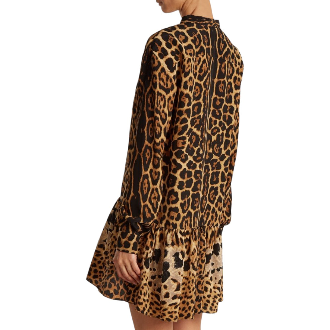 Leopard Print Mini Dress Large