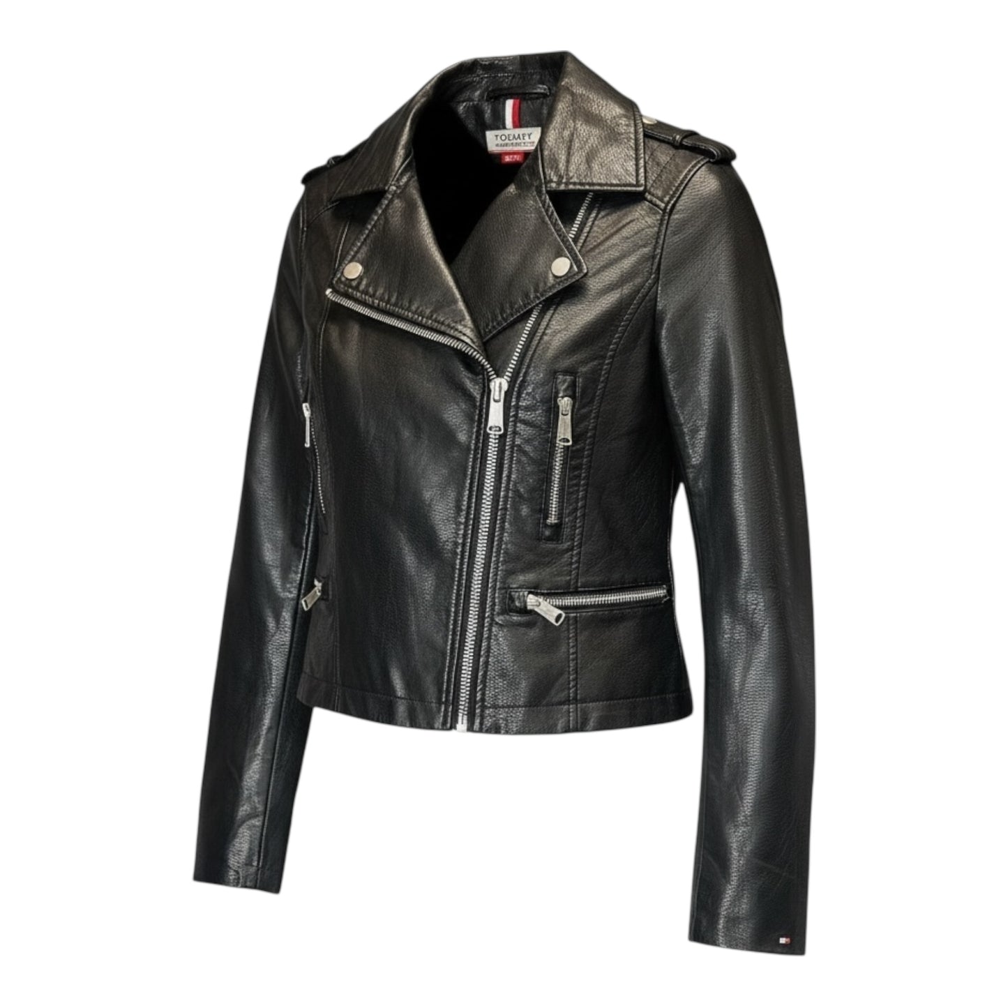 Moto Vegan Leather Jacket size S