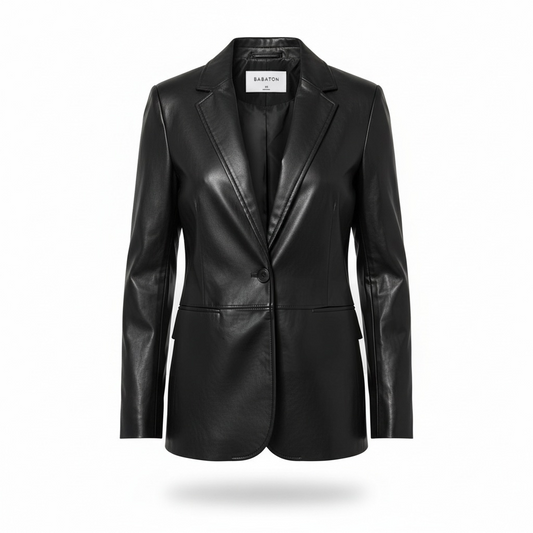 Vegan Leather Blazer size Large