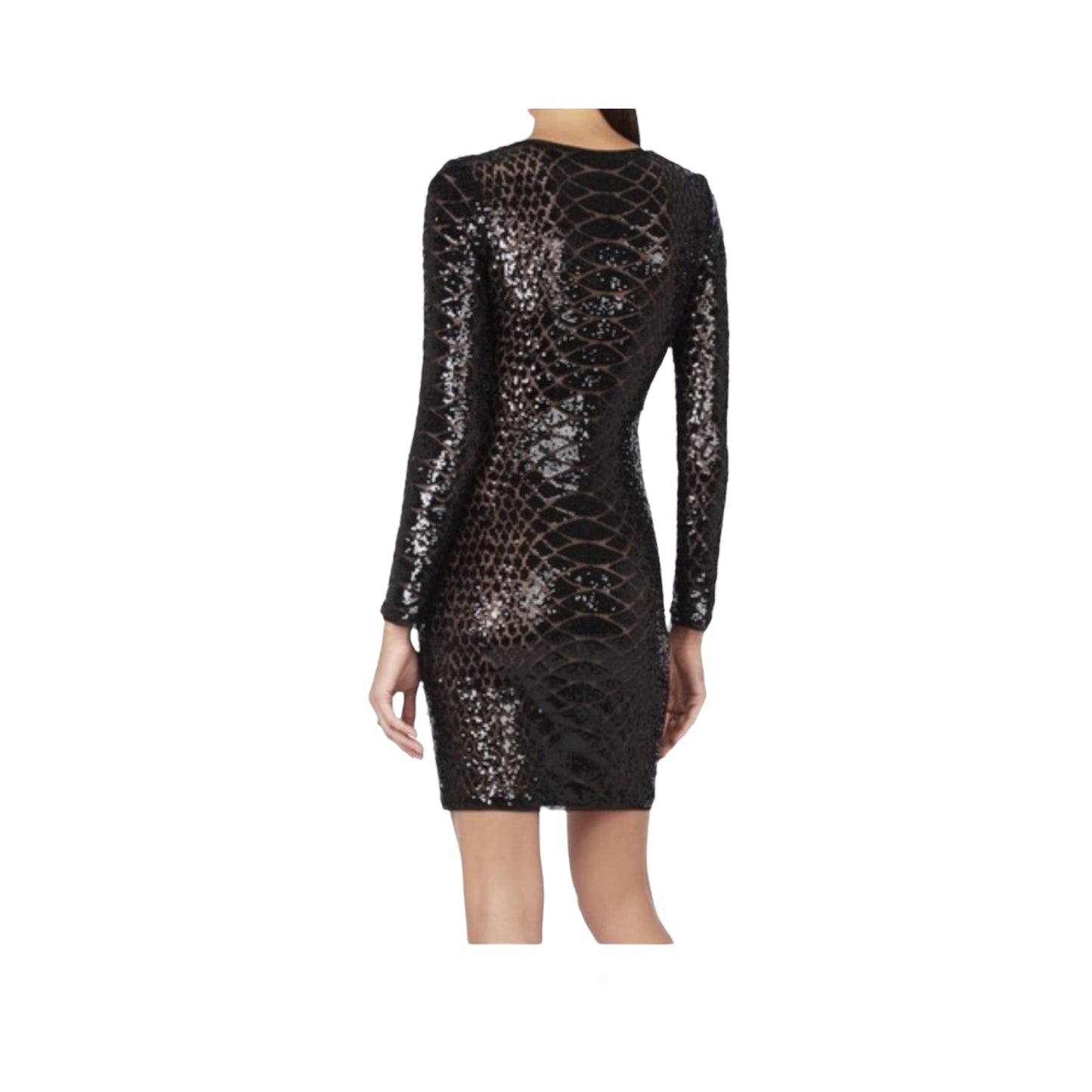 Sabryna Long Sleeve Sequin Python Dress size Xsmall