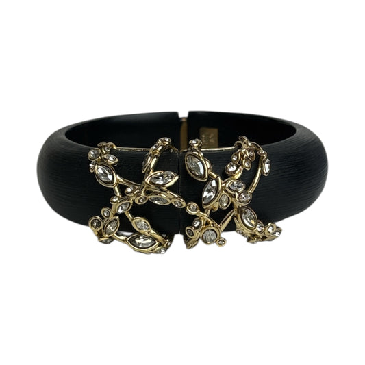 Moon-Glow Carved Lucite Bangle