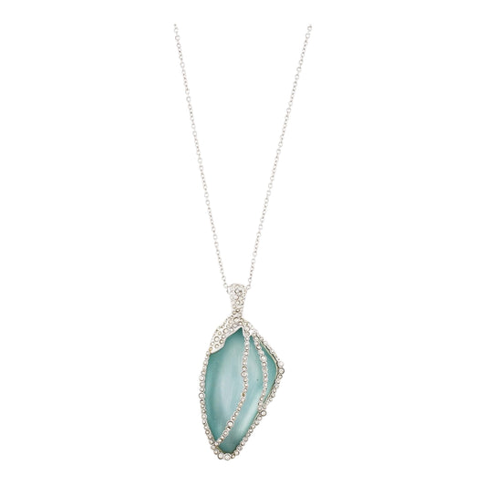 Jardin de Mystère Crystal Caged Butterfly Wing Pendant Necklace